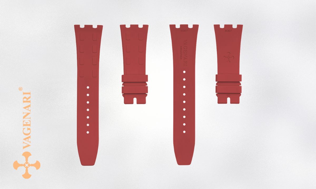 TOP 3 mẫu dây cao su đồng hồ AP Royal Oak mà bạn không nên bỏ lỡ 2 dây cao su ap royal oak màu đỏ