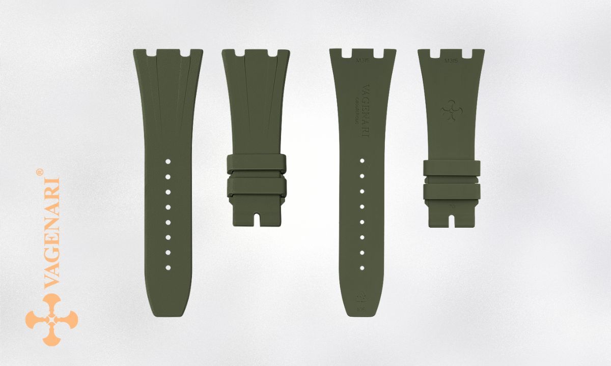 TOP 3 mẫu dây cao su đồng hồ AP Royal Oak mà bạn không nên bỏ lỡ 3 dây cao su ap royal oak màu xanh olive