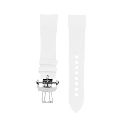 Dây Cao Su Màu Trắng Cho Blancpain Fifty Fathoms ref.5054 43mm (Đầu ôm cong)
