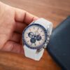 day cao su mau trang cho omega speedmaster moonwatch chronograph 42 mm 3