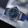 day cao su mau xanh duong cho hublot classic fusion chronograph titanium 42 45mm van cheo 1