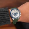day cao su mau xanh olive cho omega speedmaster moonwatch chronograph 42 mm 2