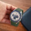 day cao su mau xanh olive cho omega speedmaster moonwatch chronograph 42 mm 3