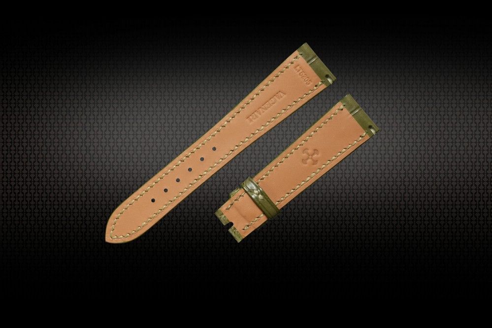 Dây Da Cá Sấu Màu Xanh Olive Cho Patek Philippe 5205R (Thủ công) 3 Dây Da Cá Sấu Màu Xanh Olive Cho Patek Philippe 5205R (Thủ công) - Ảnh 3