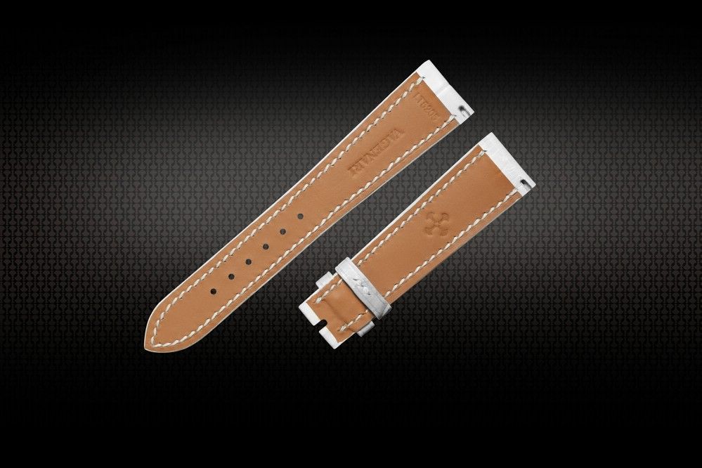 Dây Da Cá Sấu Màu Trắng Cho Patek Philippe 5205R (Thủ công) 3 Dây Da Cá Sấu Màu Trắng Cho Patek Philippe 5205R (Thủ công) - Ảnh 3
