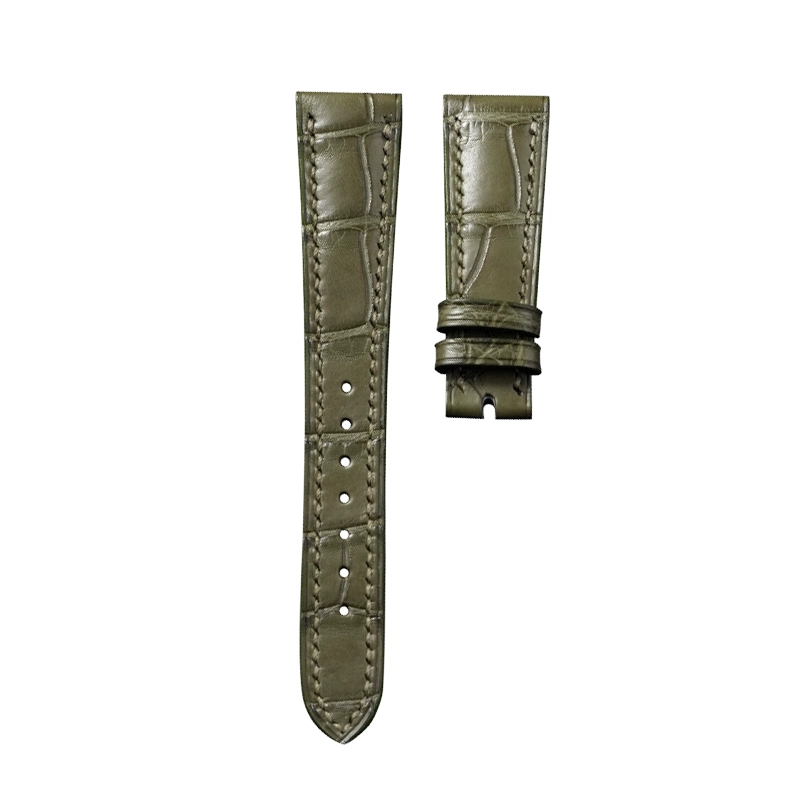Dây Da Cá Sấu Màu Xanh Olive Cho Patek Phillipe 5146R (Thủ công)