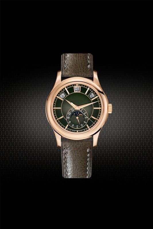 Dây Da Màu Nâu Olive Cho Patek Philippe 5205R (Thủ công)