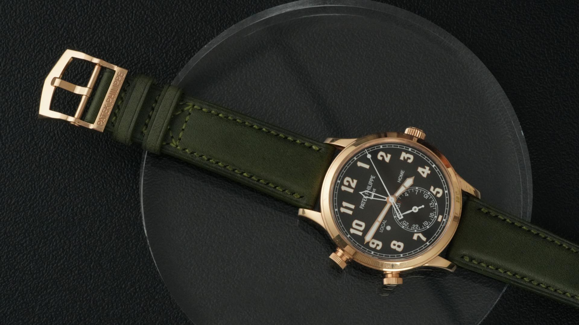 Dây Da Màu Xanh Rêu Cho Patek Philippe 5524 (Thủ công) 5 Dây Da Màu Xanh Rêu Cho Patek Philippe 5524 (Thủ công) - Ảnh 5