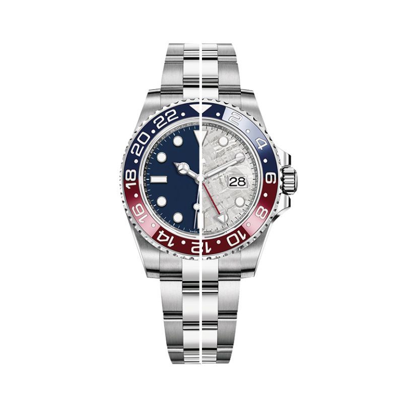 for gmt master ii oyster 40 mm ceramic bezel flat three piece bracelet white gold ref 126719blro 2019 presentt