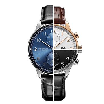for iwc portugieser chronograph 41mm display backcase steel rg ref iw371605 iw371604
