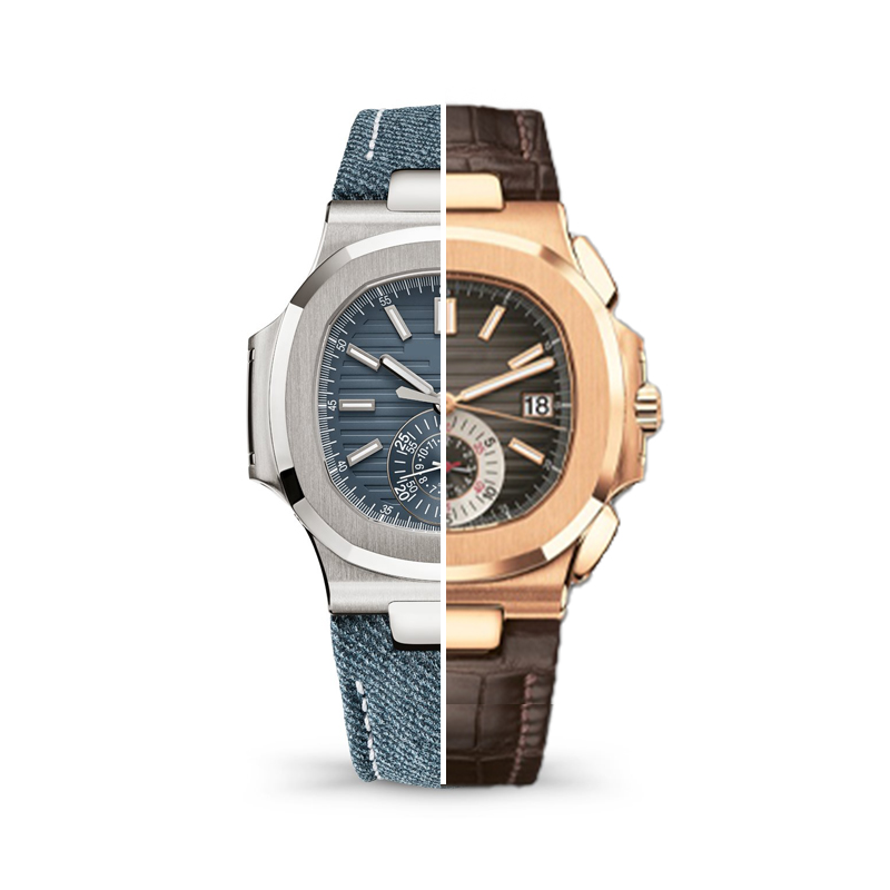 for ref 5980 white gold rose gold use original nautilus fold over clasp