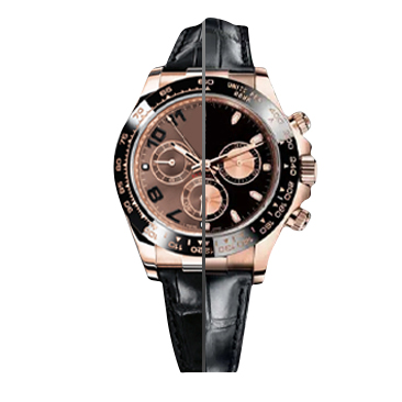 for rolex daytona ref 116515 on leather strap rose gold