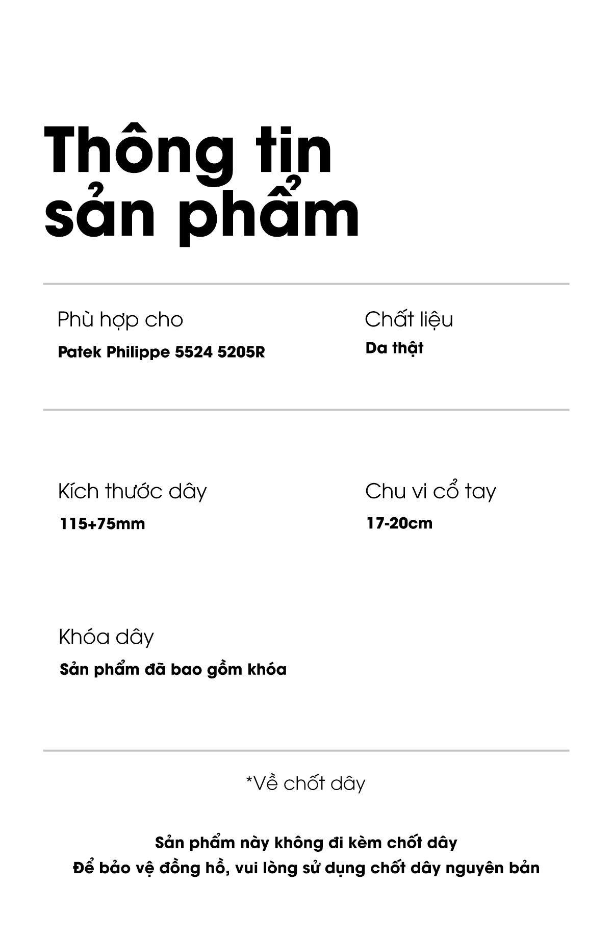 thong tin san pham patek38