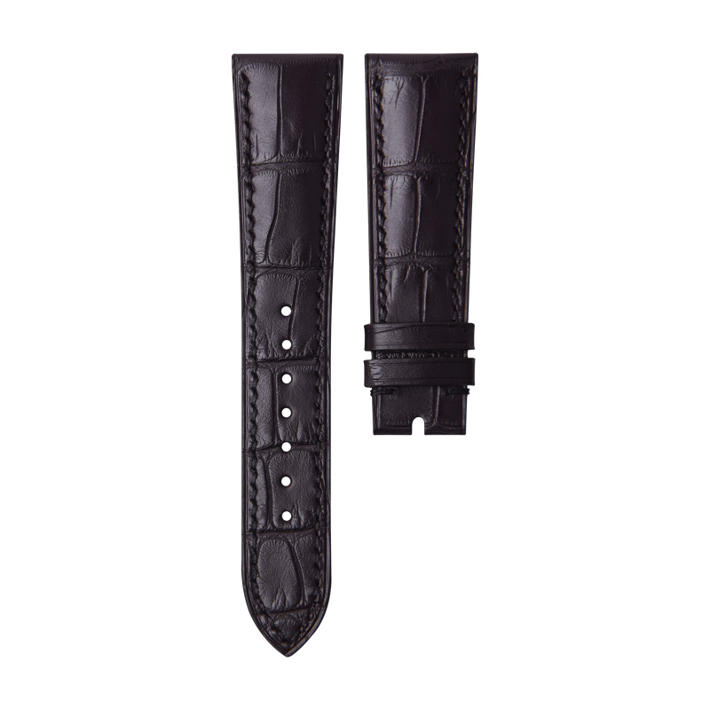Dây Da Cá Sấu Màu Nâu Cho Blancpain 6654 40mm