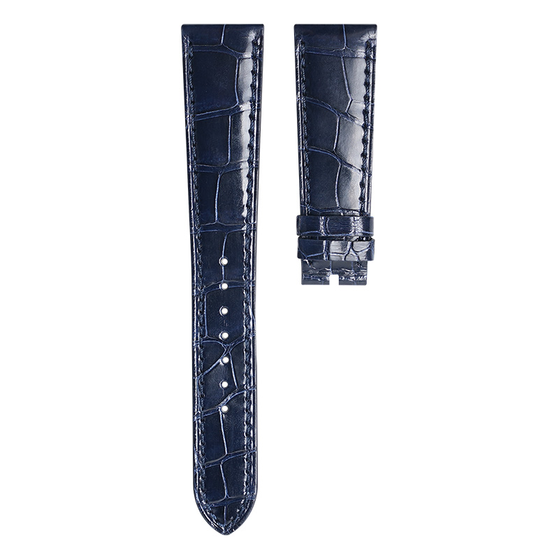 Dây Da Cá Sấu Màu Xanh Dương Đậm Cho Patek Philippe 5207P