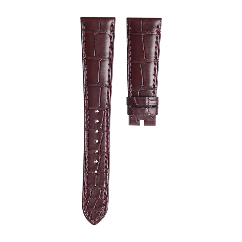 Dây Da Cá Sấu Màu Nâu Đỏ Cho Patek Philippe 5961