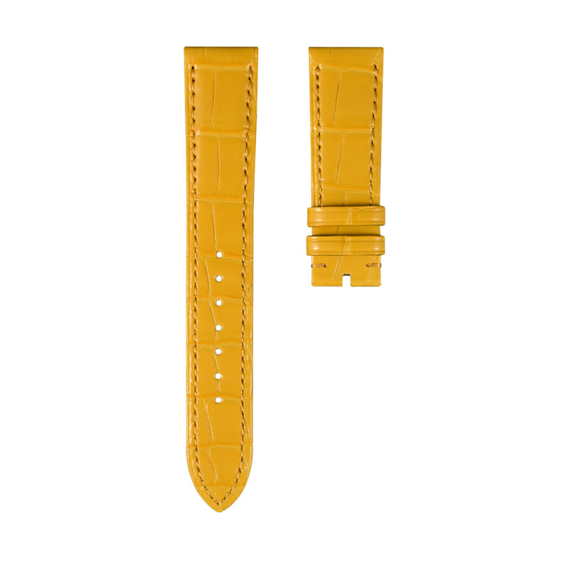 Dây Da Cá Sấu Màu Vàng Cho Patek Philippe 6102