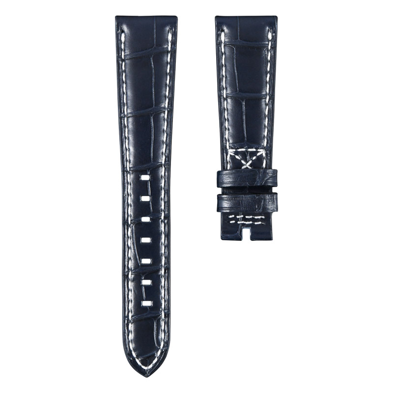 Dây Da Cá Sấu Màu Xanh Dương Cho Patek Philippe 7234