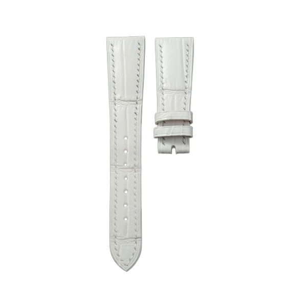 Dây Da Cá Sấu Màu Trắng Cho Patek Phillipe 5146R (Thủ công)
