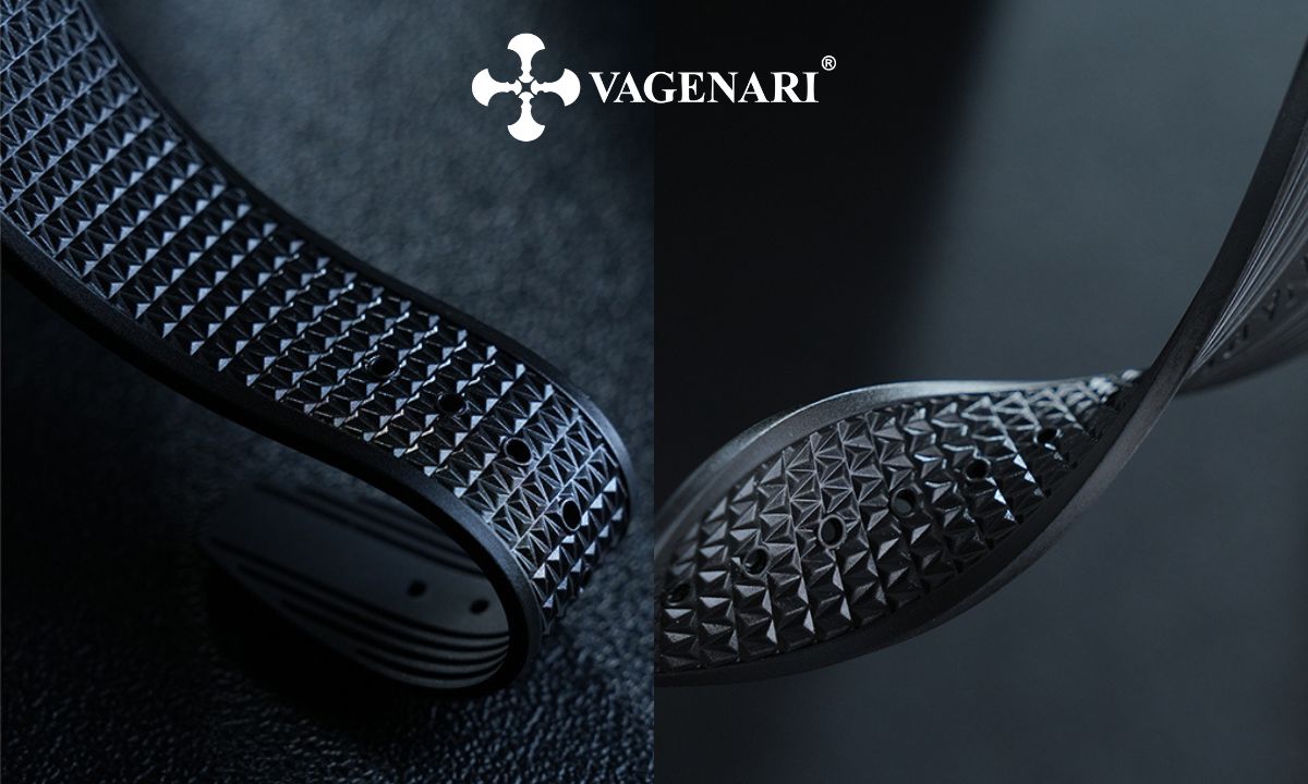 Dây đồng hồ silicone và cao su khác nhau như thế nào? 4 Dây cao su Vagenari được chế tác từ cao su tự nhiên, mềm dẻo và đàn hồi tốt