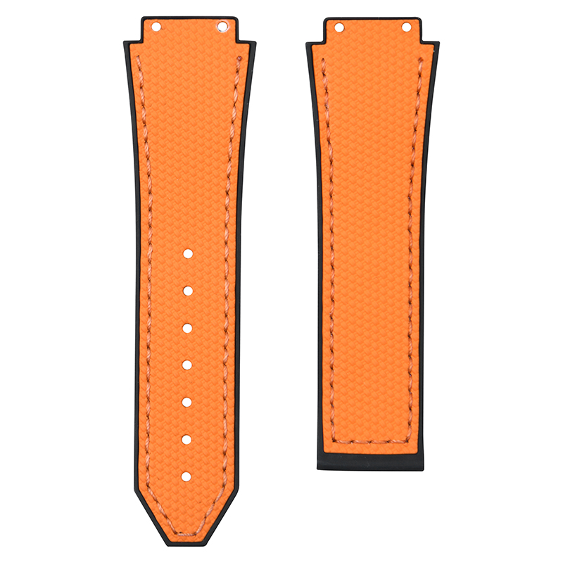 Dây Cao Su Màu Cam Cho Hublot Classic Fusion 3-Hands 42/45mm (Vân chéo)