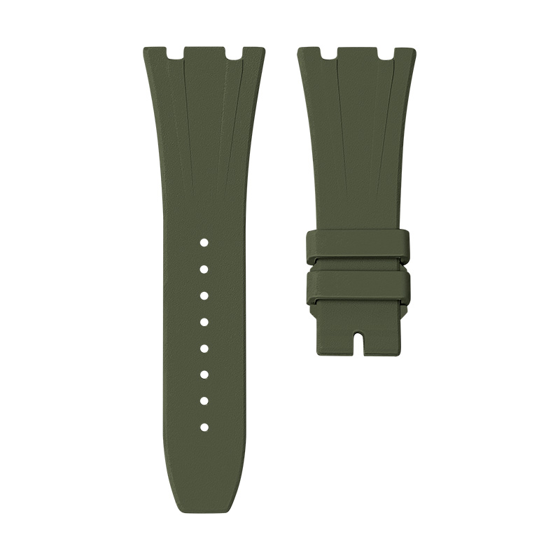 Dây Cao Su Màu Xanh Olive Cho AP Royal Oak 39mm 15300 Or