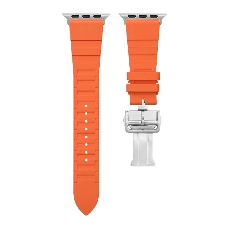 Dây Cao Su Màu Cam Cho Apple Watch8/40/41/42mm - Version 2