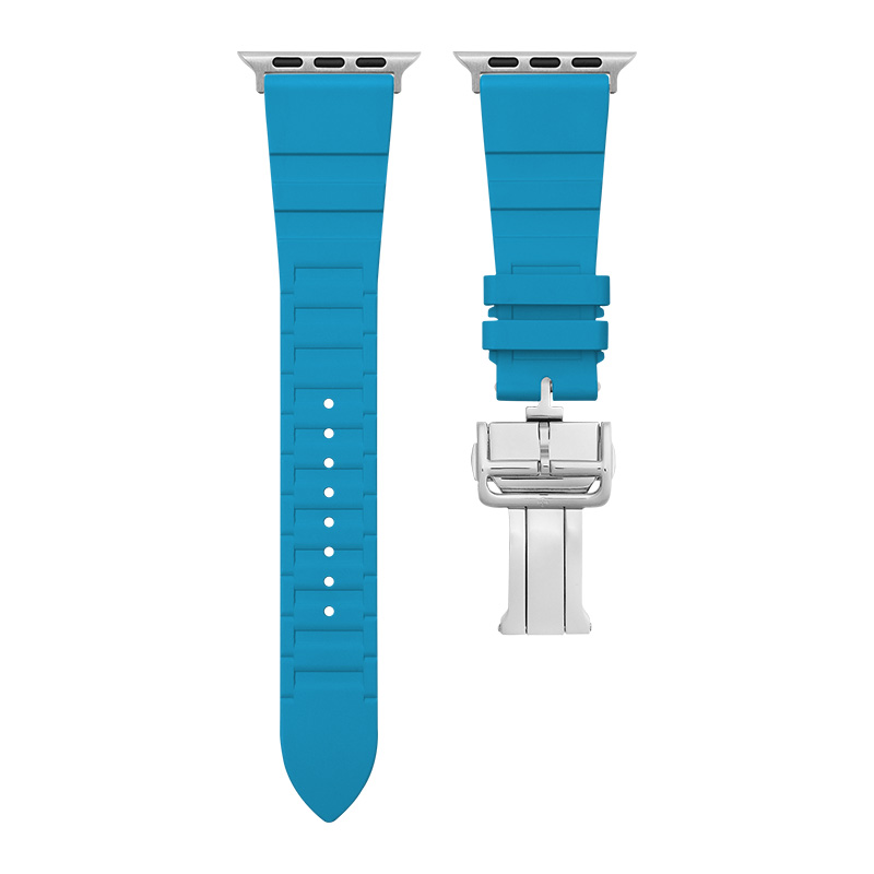 Dây Cao Su Màu Xanh Tiffany Cho Apple Watch8/40/41/42mm - Version 2