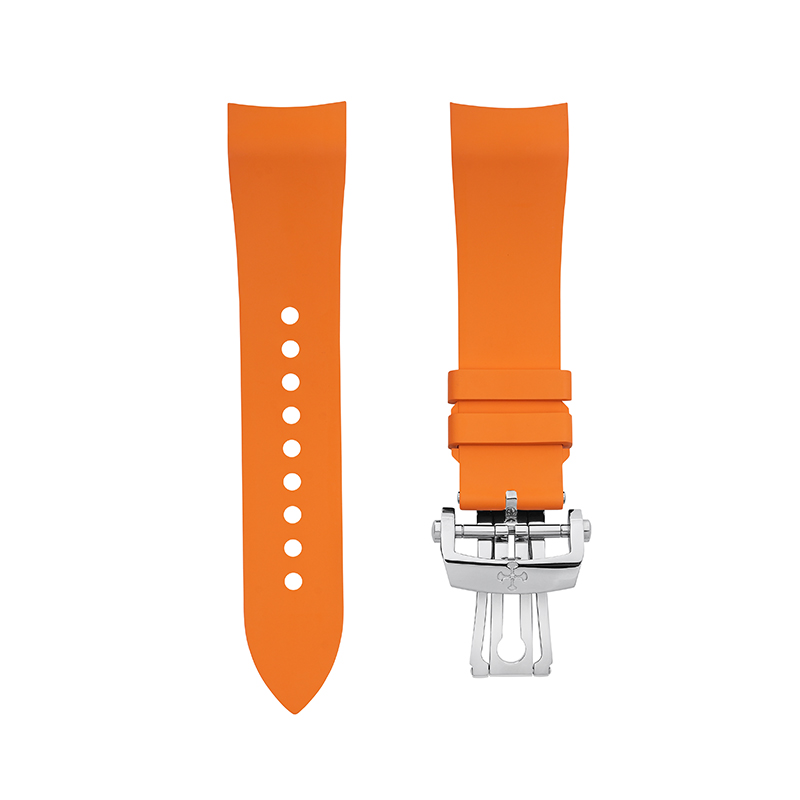 Dây Cao Su Màu Cam Cho Blancpain Fifty Fathoms Ref.5054 43mm (Đầu ôm cong)