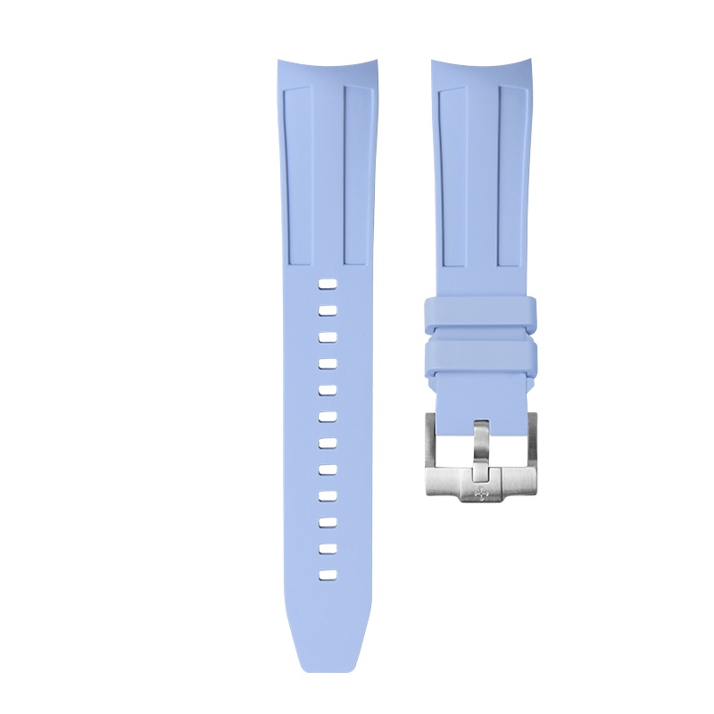Dây Cao Su Màu Xanh Dương Nhạt Cho Grandseiko Sbga407G 40.2mm - Version 2