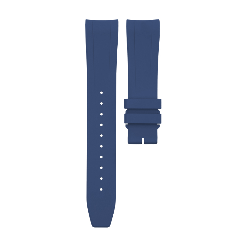 Dây Cao Su Màu Xanh Dương Cho IWC Mark XX Khóa Đơn