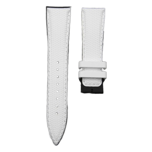 Dây Cao Su Màu Trắng Cho Jaeger Lecoultre Master Ultra Thin 39mm (Vân lưới)