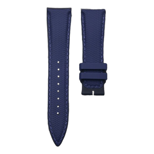 Dây Cao Su Màu Xanh Dương Cho Jaeger Lecoultre Master Ultra Thin 39mm (Vân lưới)