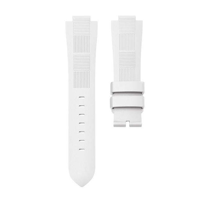 Dây Cao Su Màu Trắng Cho LV Tambour Horizon Light Up Connected Watch