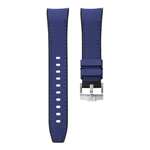 Dây Cao Su Màu Xanh nền Đen Cho Omega Seamaster 300 41mm