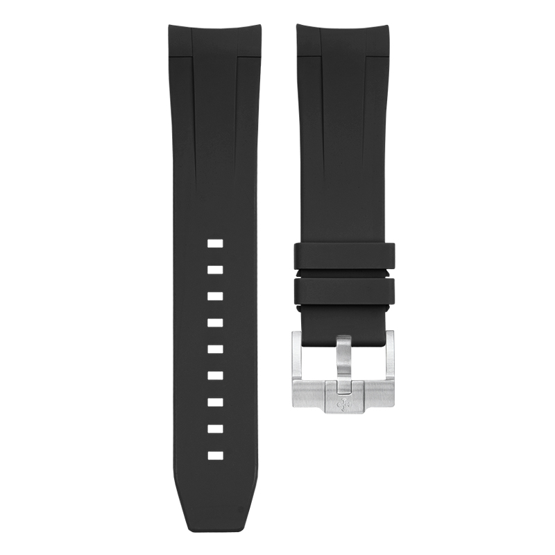 Dây Cao Su Màu Đen Cho Rolex 226570 Explorerii 42mm