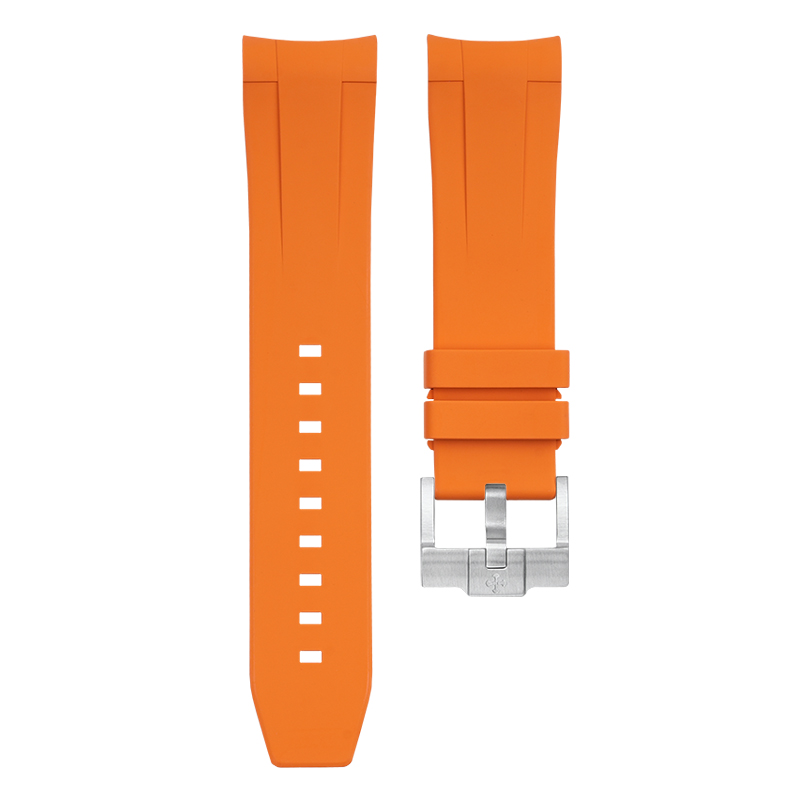 Dây Cao Su Màu Cam Cho Rolex 226570 Explorerii 42mm