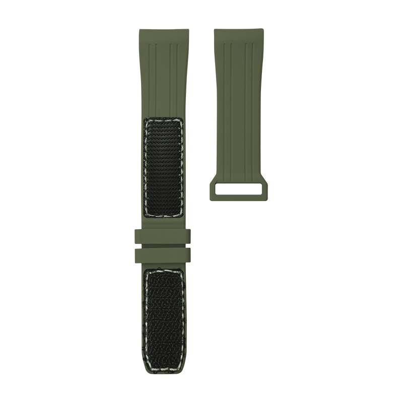 Dây Velcro Màu Xanh Olive Cho Omega Seamaster 300M 42mm