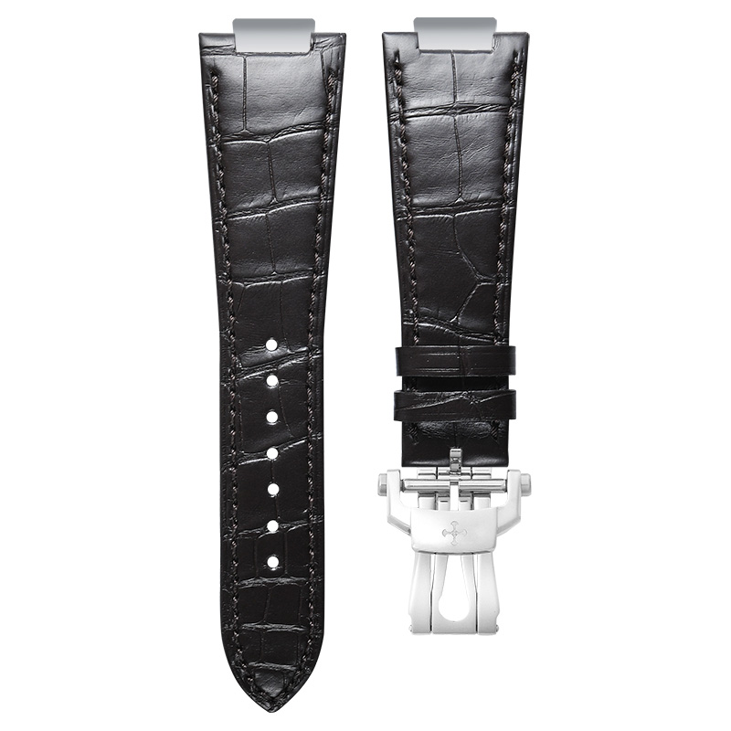 Dây Da Cá Sấu Màu Nâu Cho Patek Philippe Nautilus 5711.5712.5726.5980 Kèm Endlink