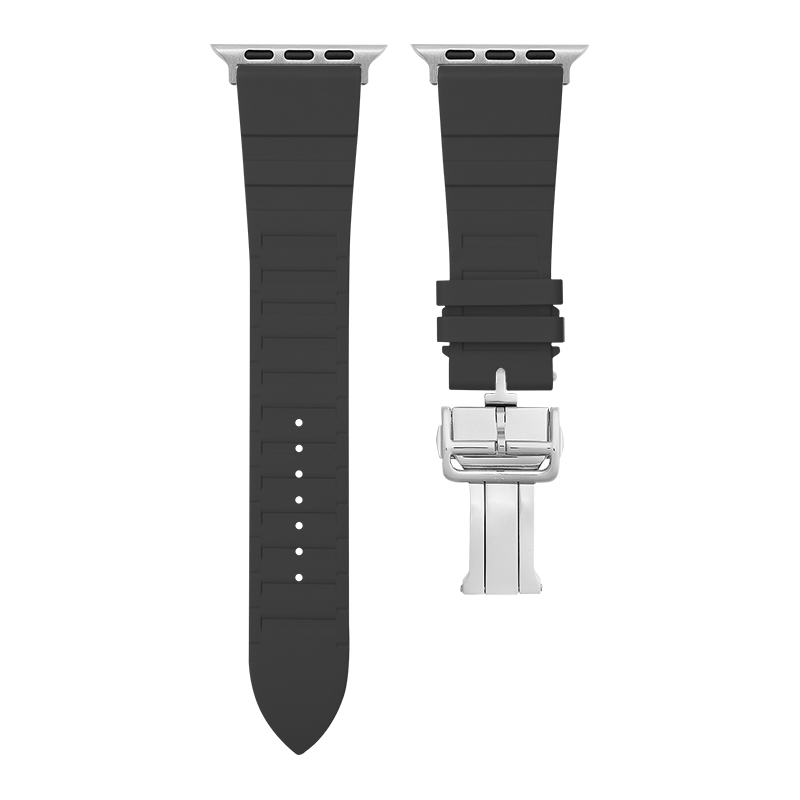 Dây Cao Su Màu Đen Cho Apple Watch 44/45/49mm