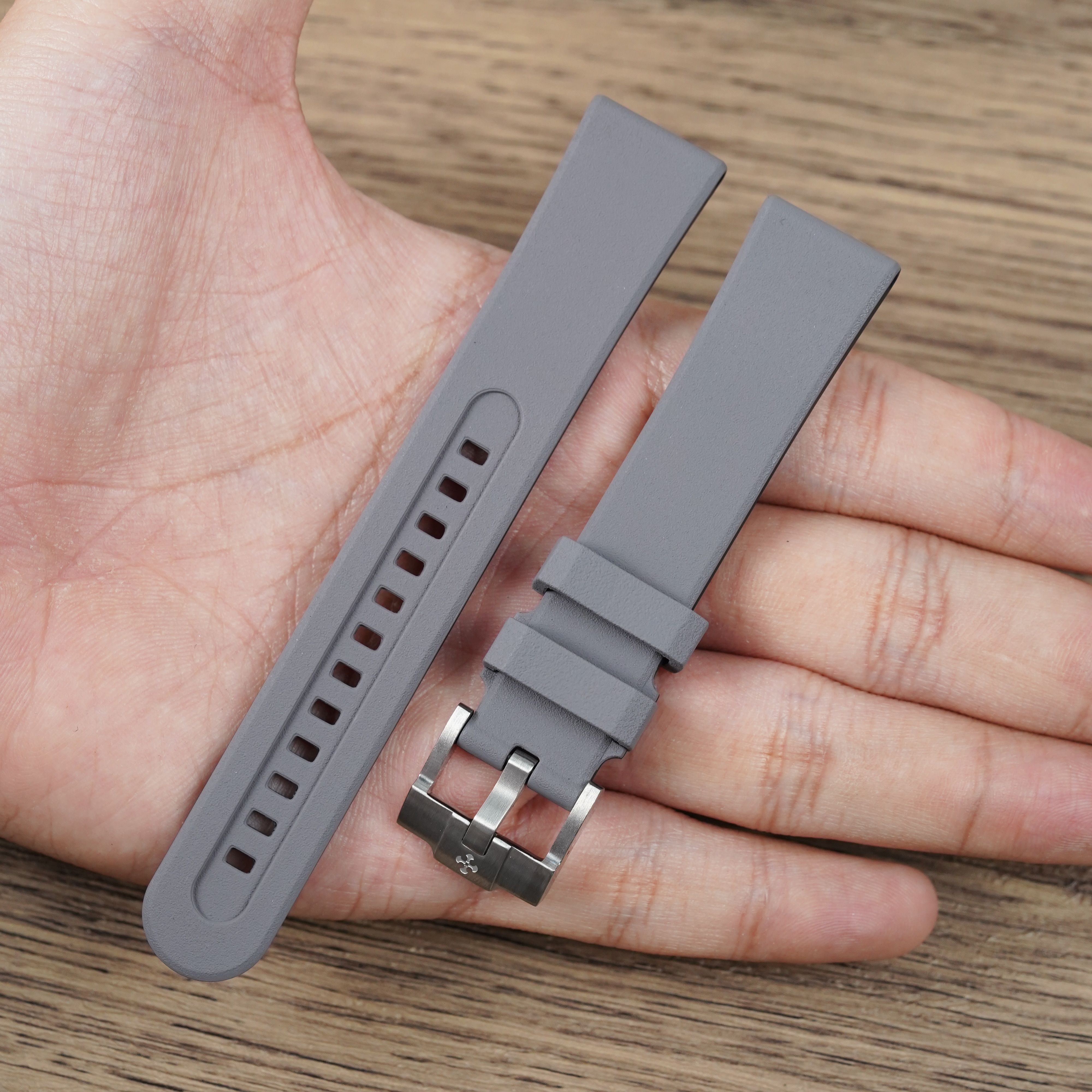 Dây Cao Su Đa Dụng Màu Xám nền Đen Cho Tất Cả Đồng Hồ (2 Màu) 4 Dây Cao Su Đa Dụng Màu Xám nền Đen Cho Tất Cả Đồng Hồ (2 Màu) - Ảnh 4