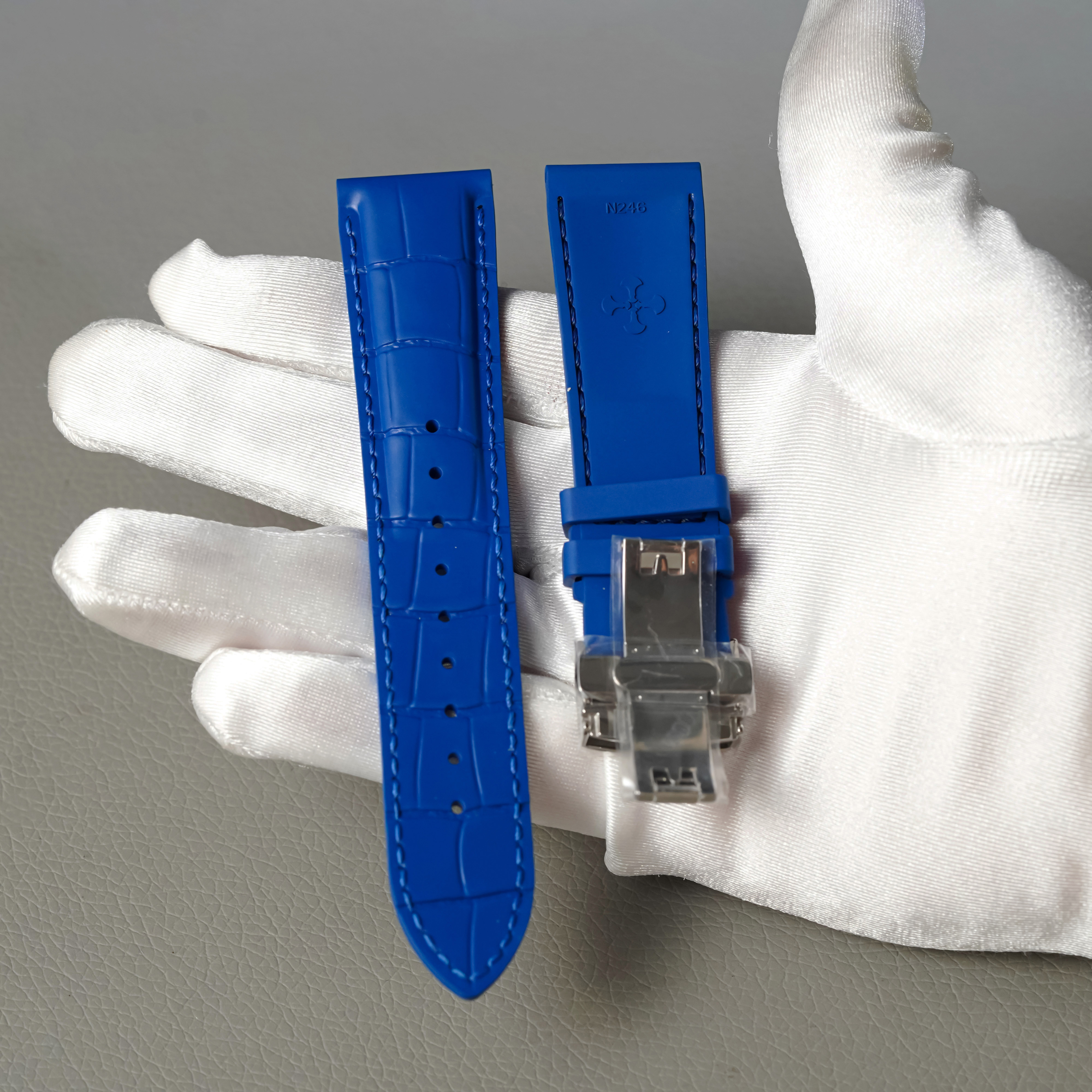 Dây Cao Su Đa Dụng Màu Xanh Dương Vân Cá Sấu 19~23mm 8 Dây Cao Su Đa Dụng Màu Xanh Dương Vân Cá Sấu 19~23mm - Ảnh 8