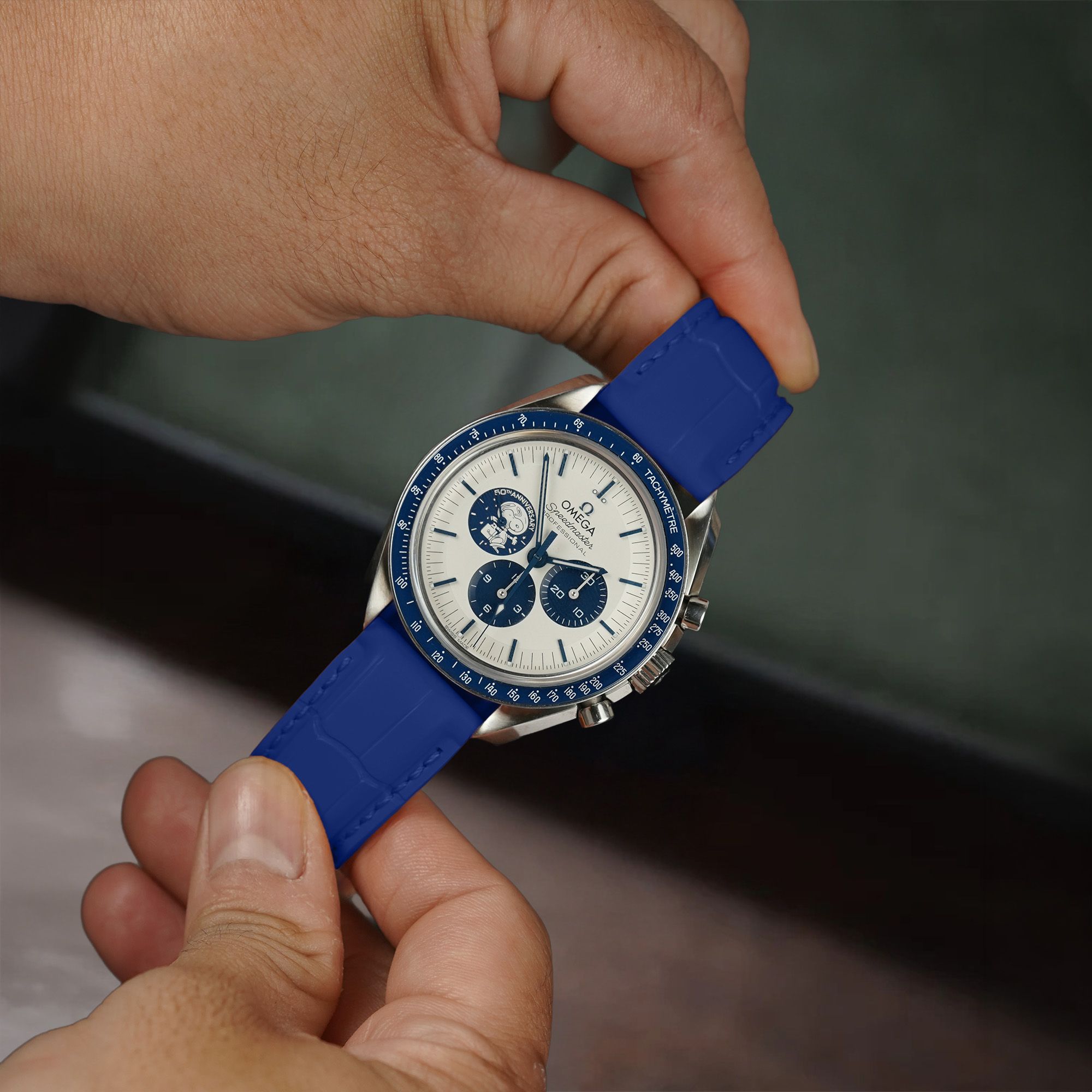 Dây Cao Su Đa Dụng Màu Xanh Dương Vân Cá Sấu 19~23mm 6 Dây Cao Su Đa Dụng Màu Xanh Dương Vân Cá Sấu 19~23mm - Ảnh 6