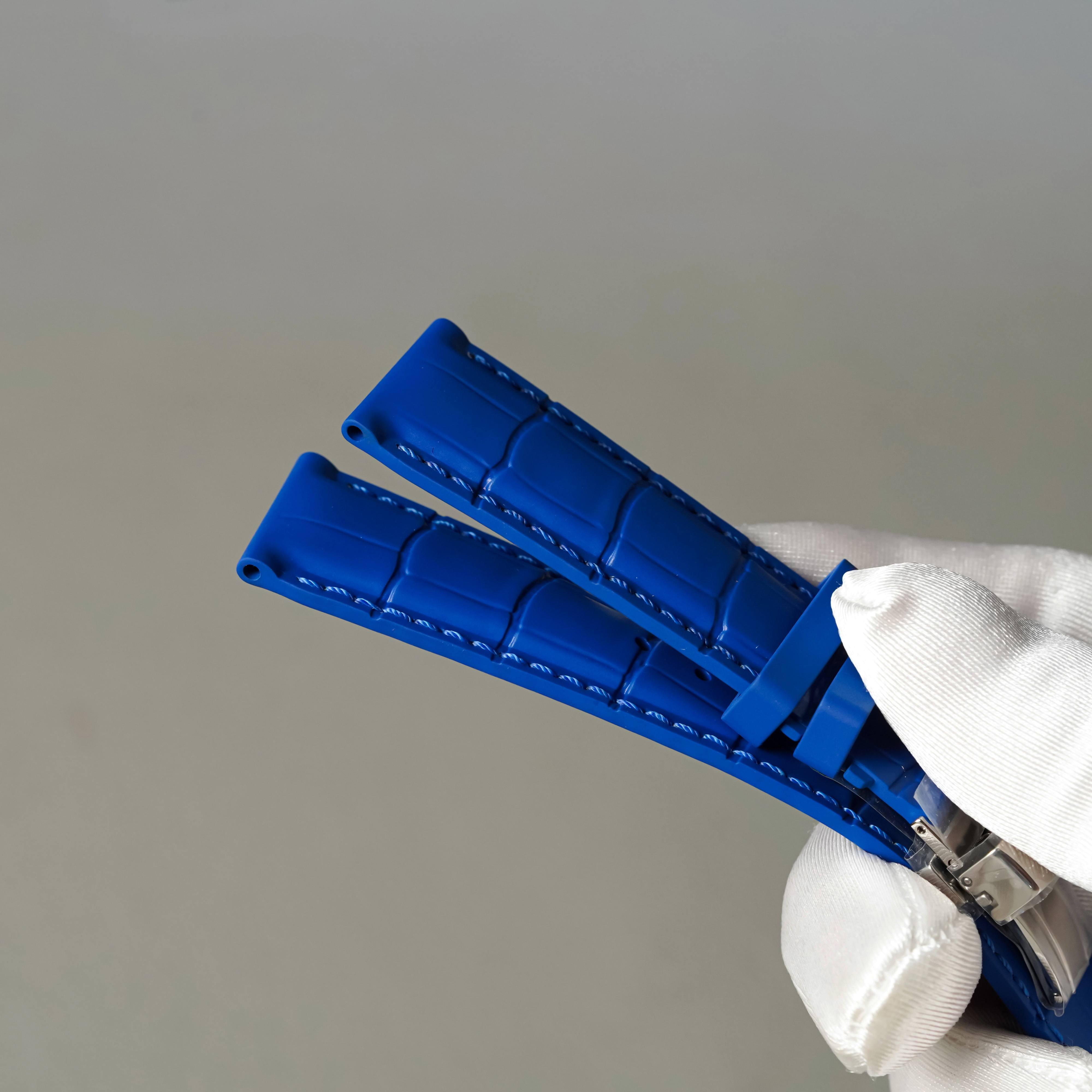 Dây Cao Su Đa Dụng Màu Xanh Dương Vân Cá Sấu 19~23mm 6 Dây Cao Su Đa Dụng Màu Xanh Dương Vân Cá Sấu 19~23mm - Ảnh 6