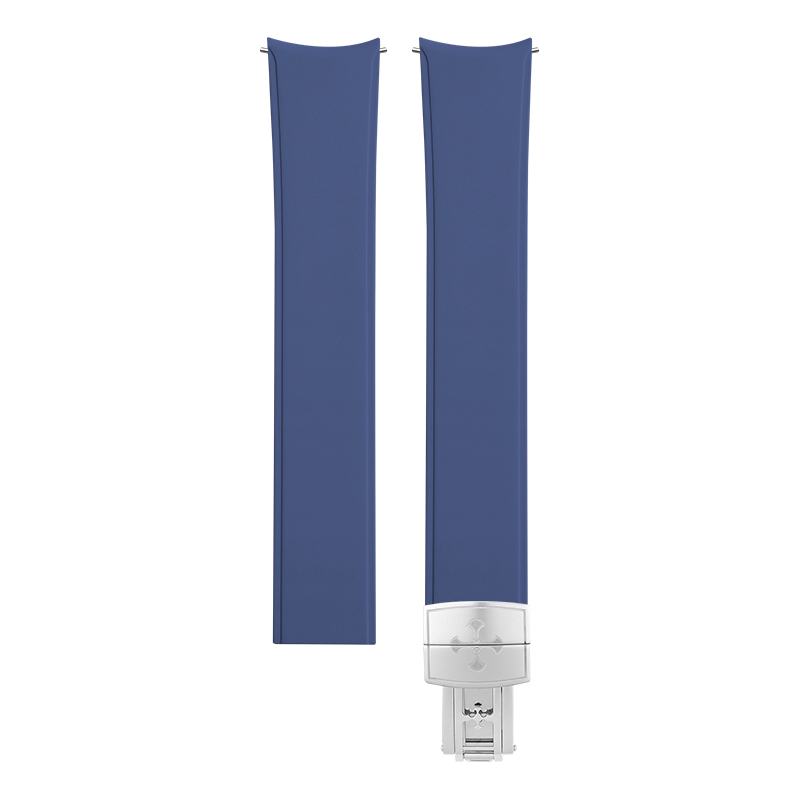 Dây Cao Su Đa Năng Màu Xanh Dương Cho Đồng Hồ 18 19 20 21 22 23mm (Chốt Cong)