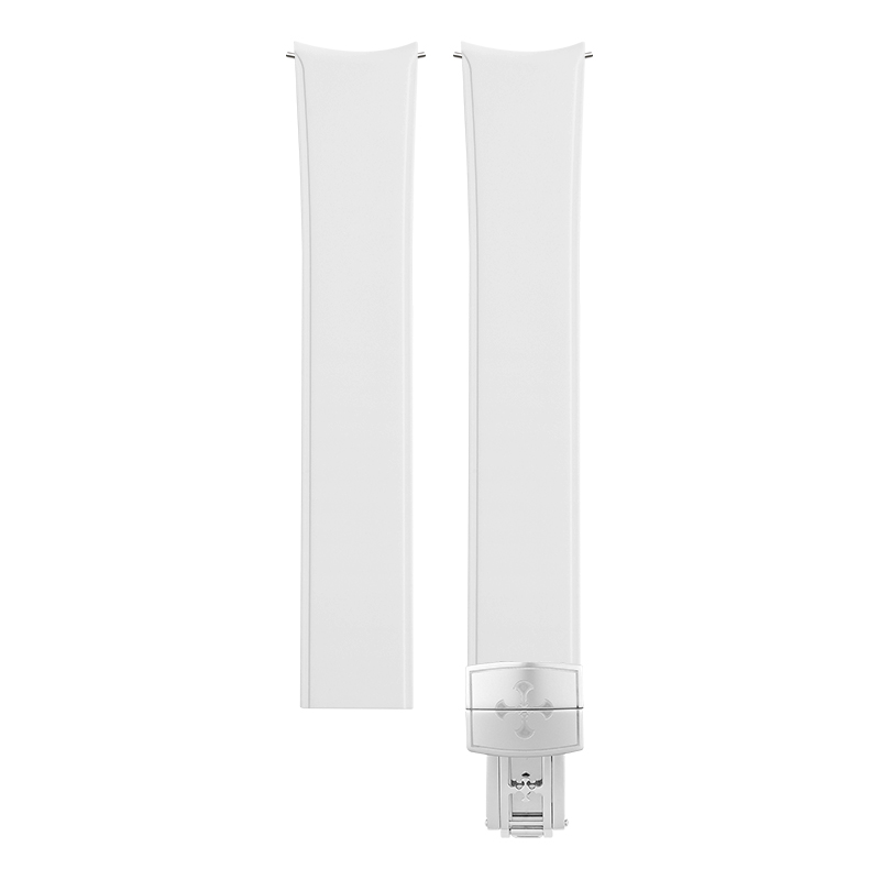 Dây Cao Su Đa Năng Màu Trắng Cho Đồng Hồ 18 19 20 21 22 23mm (Chốt Cong)