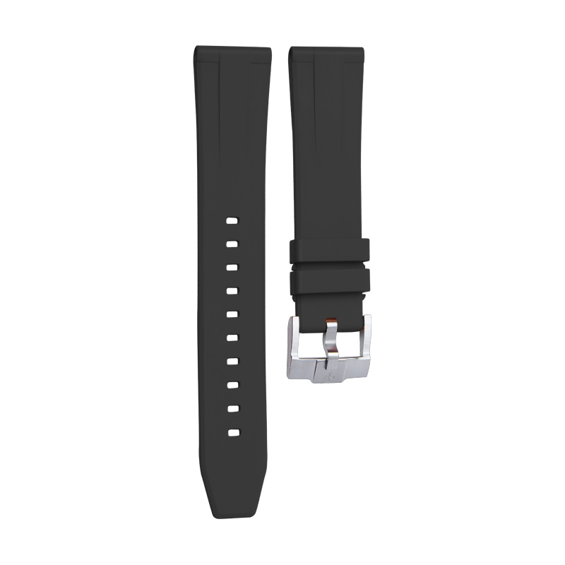 Dây Cao Su Màu Đen Dòng Phổ Thông Đa Dụng Khóa Đơn 18mm-24mm Cho Nữ (Kích Thước Ngắn)