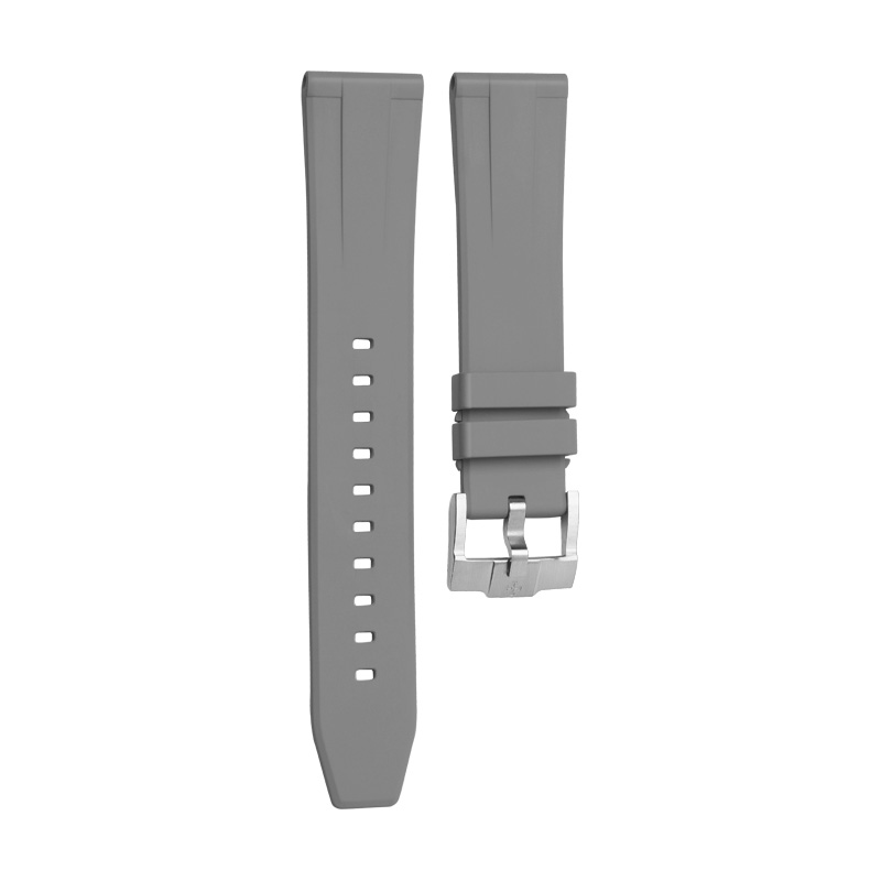 Dây Cao Su Màu Xám Dòng Phổ Thông Đa Dụng Khóa Đơn 18mm-24mm Cho Nữ (Kích Thước Ngắn)