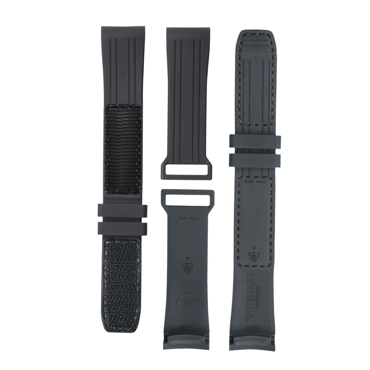 Dây Cao Su Velcro Màu Đen Cho Tất Cả Đồng Hồ 20mm