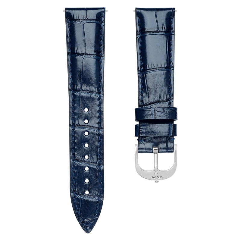 Dây Da Đa Dụng Ý Màu Xanh Dương Cho Đồng Hồ Size 18.19.20.21.22.23mm